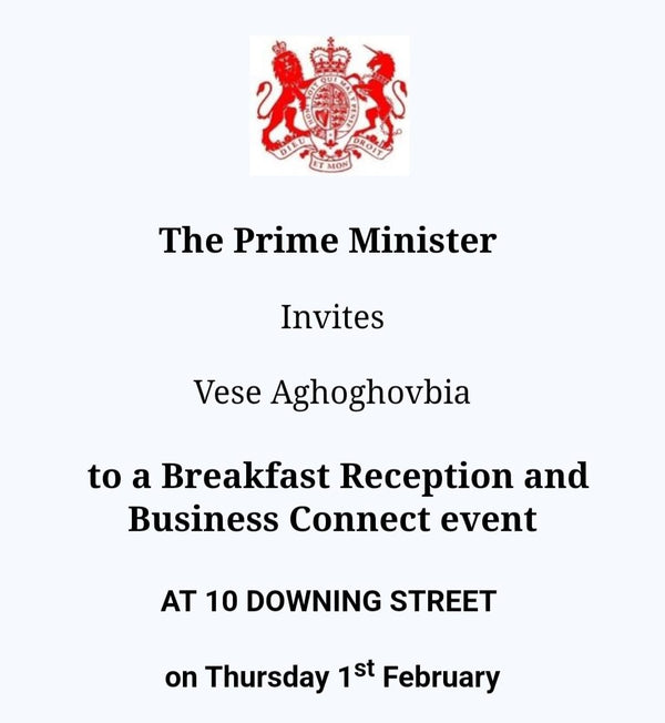 Visit to 10 Downing Street: Vese's Entrepreneurial Journey