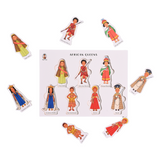 African Queens Small World Figures | Wooden Lift & Match Puzzle