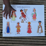 African Queens Small World Figures | Wooden Lift & Match Puzzle