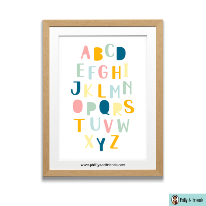 Affiche alphabet avec Philly et ses amis | Impressions éducatives EYFS