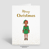 Christmas Greeting Card | Black Elf