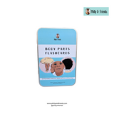 Body Parts Flashcards in a Tin Box (24 Illustrated Cards)