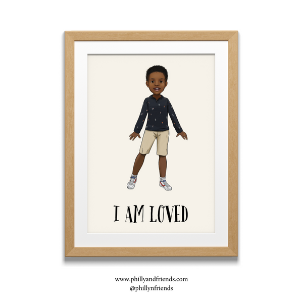 'I am Loved' Arie Boy Kids Wall Art | Poster