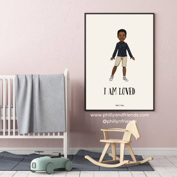 'I am Loved' Arie Boy Kids Wall Art | Poster
