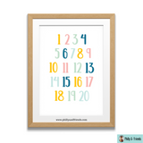 Numbers Poster with Philly & Friends | Educational Prints EYFS