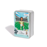 Philly Girl's Football Wooden Jigsaw Puzzle in a Tin Box (Hand-Cut)