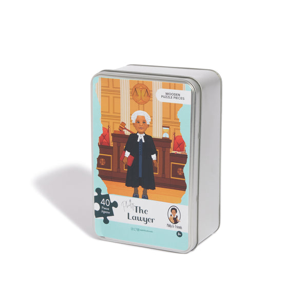 Lawyer Philly Wooden Jigsaw Puzzles in a Tin Box (Hand-cut)