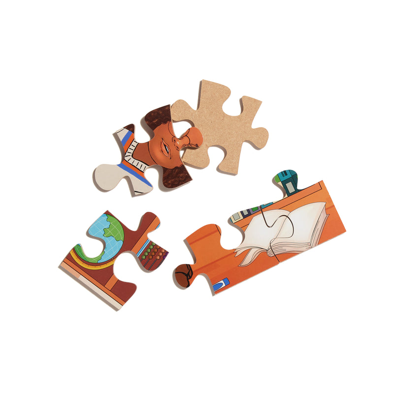 Philly Teacher Wooden Jigsaw Puzzle in a Tin Box (Hand-Cut)