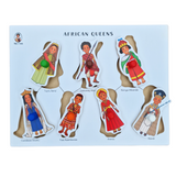 African Queens Small World Figures | Wooden Lift & Match Puzzle