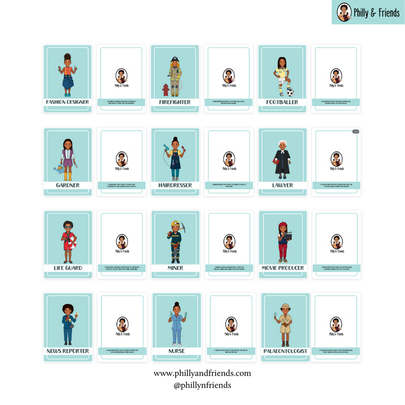Berufs-Lernkarten für Kinder - 30 Traumberufe illustriert