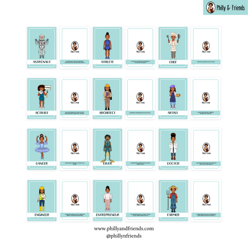 Flashcards sur les professions pour les enfants - 30 professions de rêve illustrées