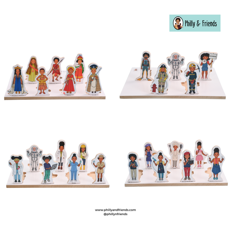 Small World Play Figures | Little People Lift & Match Puzzles