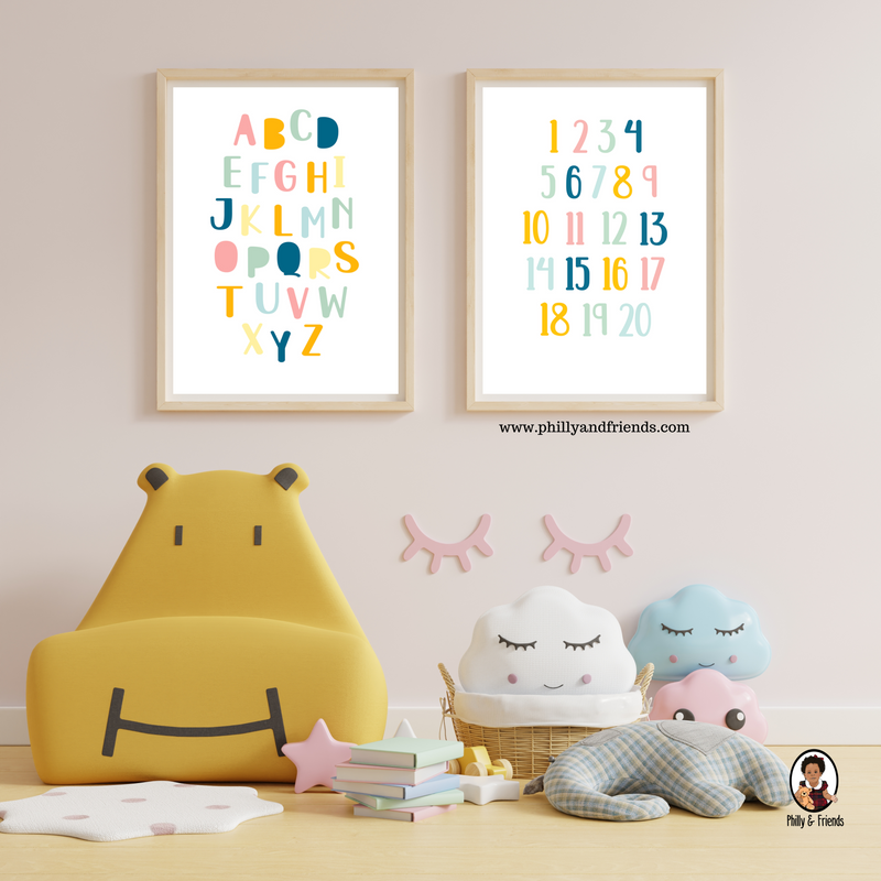 Alphabet & Numbers Poster | Educational Prints EYFS